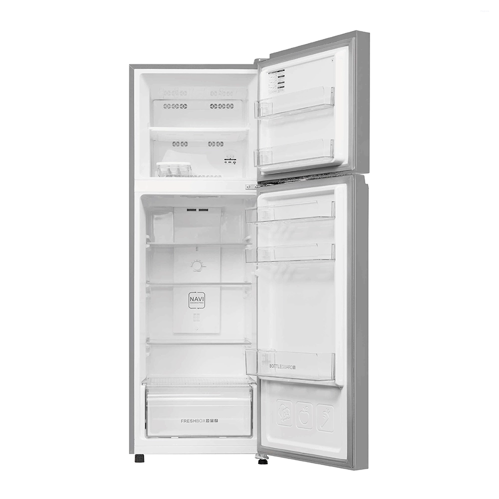 Haier 240 L 2 Star Frost Free Double Door Refrigerator with Turbo Icing, Stabilizer Free Operation, Home Inverter & Toughened Glass Shelves HRF-2902IEMSA-P
