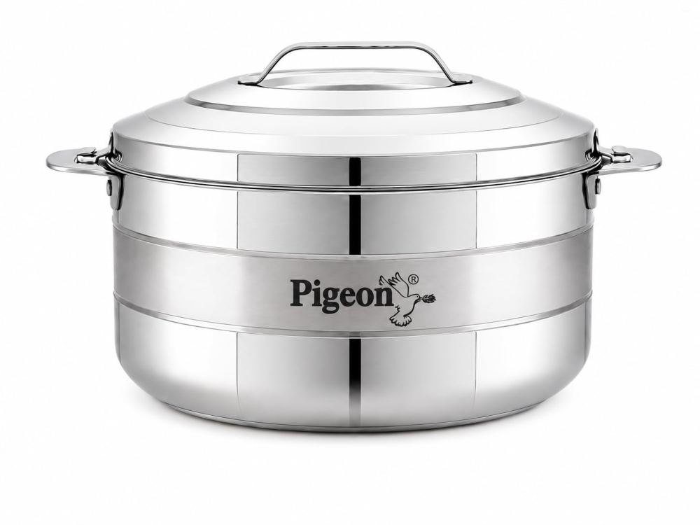 Pigeon Galaxy 500 ml Stainless Steel Insulated Casserole with Double-Wall Construction & Steel Lid