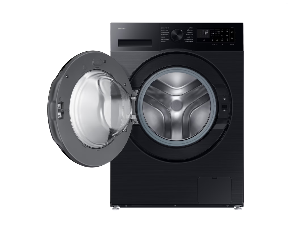 Samsung 9.0 kg Front Load Washing Machine with Hygiene Steam & AI Ecobubble, Black (WW90DG5U24AB)
