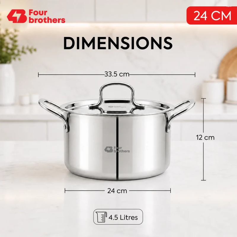 Four Brothers Triply Stew Pot 24 cm / 4.5 L 4BTSP