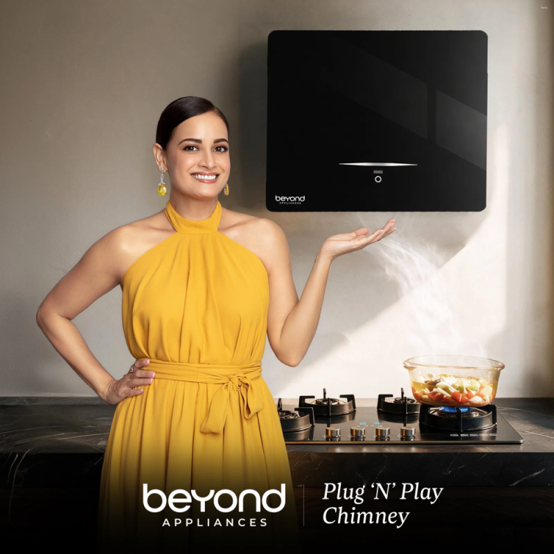Beyond by BeyondNXT CUBE BLDC-60 60cm Plug & Play Kitchen Chimney, 1600 CMH, 5-Stage Filtration, Auto Clean & 3-Sided Vent