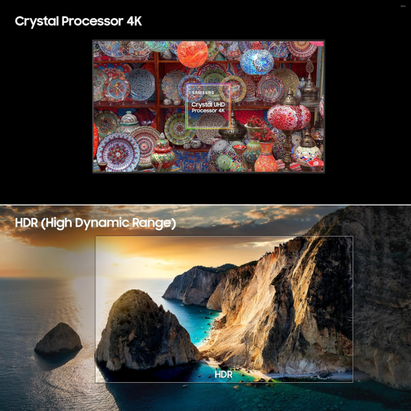 Samsung 75 Inches Crystal UHD DU7660 4K Smart TV with PurColor, 4K Upscaling & Motion Xcelerator UA75DU7660KXXL