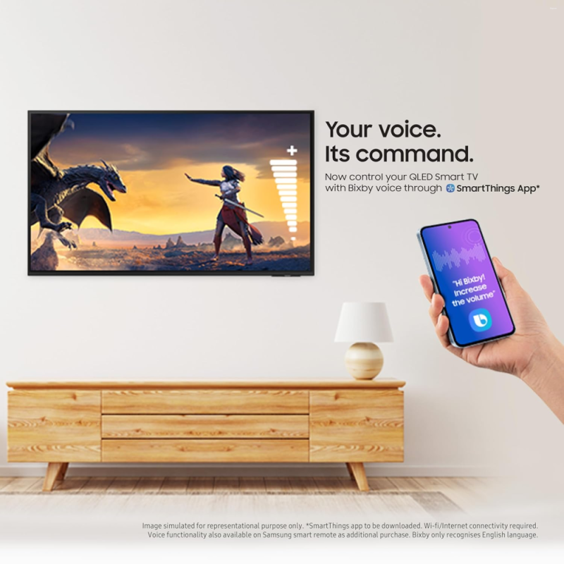 Samsung 163 cm (65 Inch) Vision AI 4K Ultra HD Smart QLED TV (QA65QEF1AULXL) | Quantum HDR | Q4 AI Processor | Tizen OS | Black