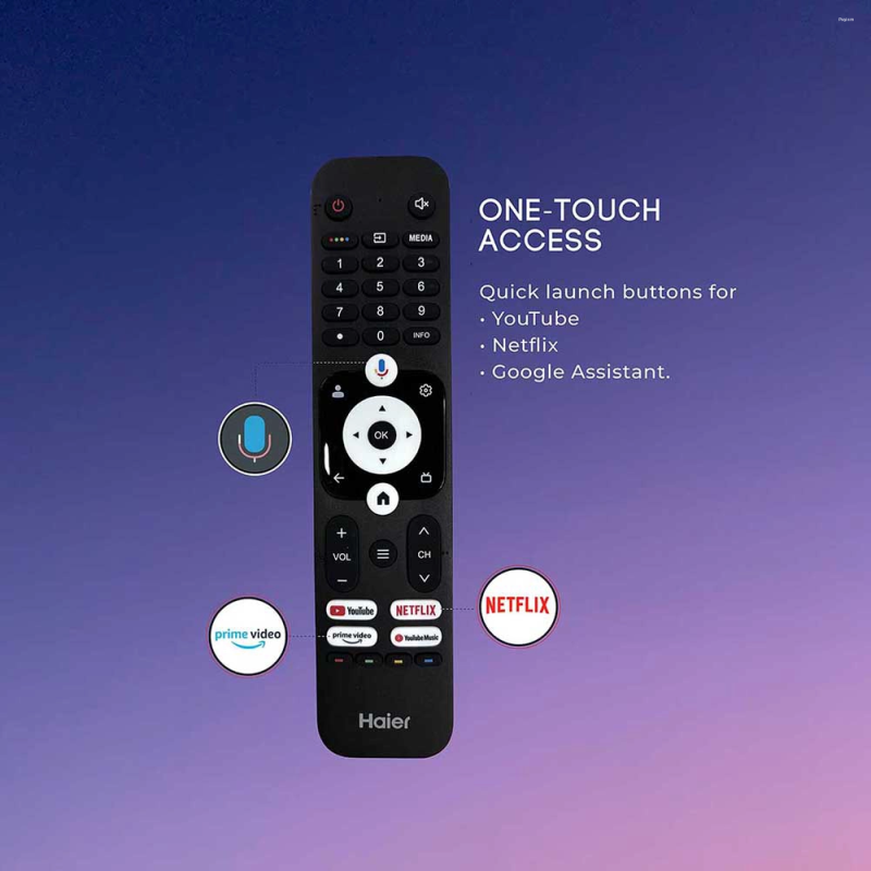 Haier 32 Inch HD Ready Google TV with HDR10, Dolby Audio, MEMC & Google Assistant H32K85FX