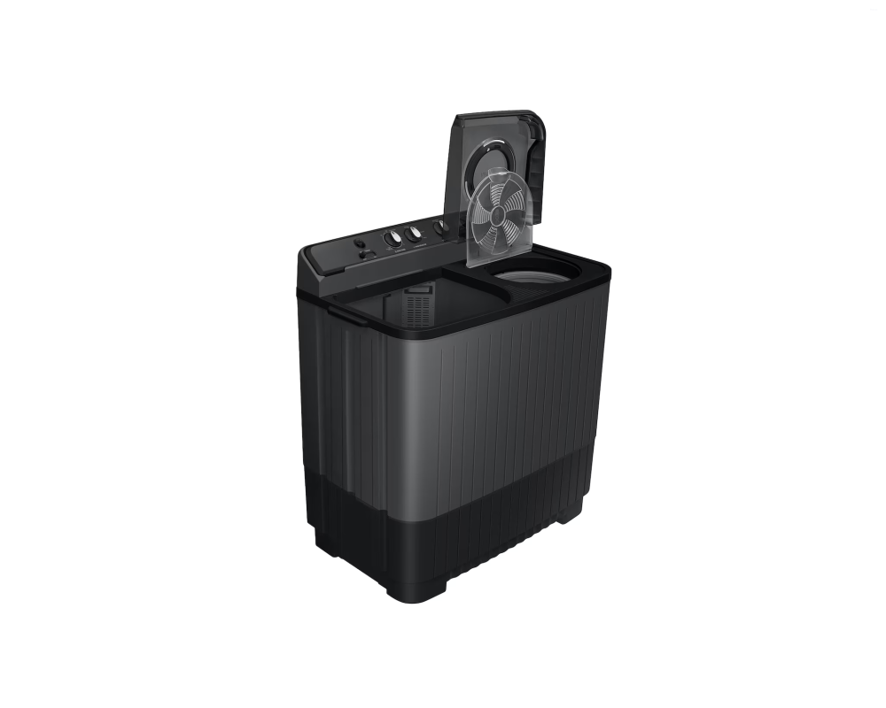 Samsung 11.5 kg Semi Automatic Washing Machine with Hexa Storm Pulsator, Dark Gray with Ebony Black Base (WT11A4260GD)
