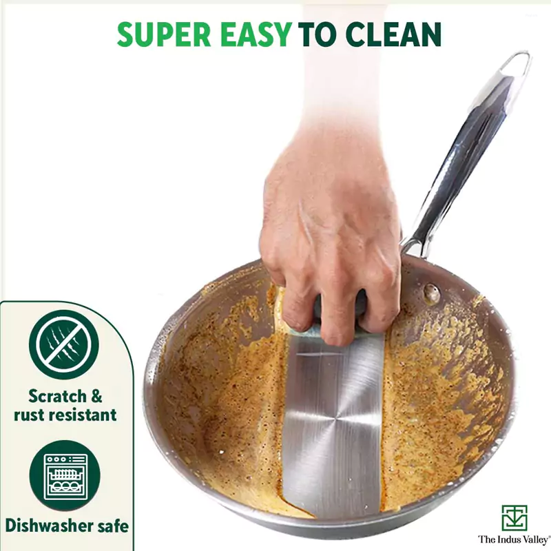 The Indus Valley 20cm Frypan Stainless Steel KC-SS-FP-002