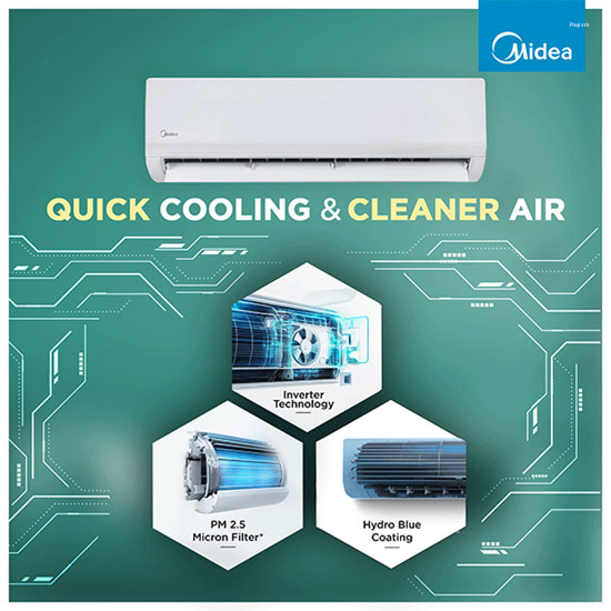 Midea 1.5 Ton 3 Star Inverter Split AC – SANTIS MAX DLX (MAI18SD3R36F0)