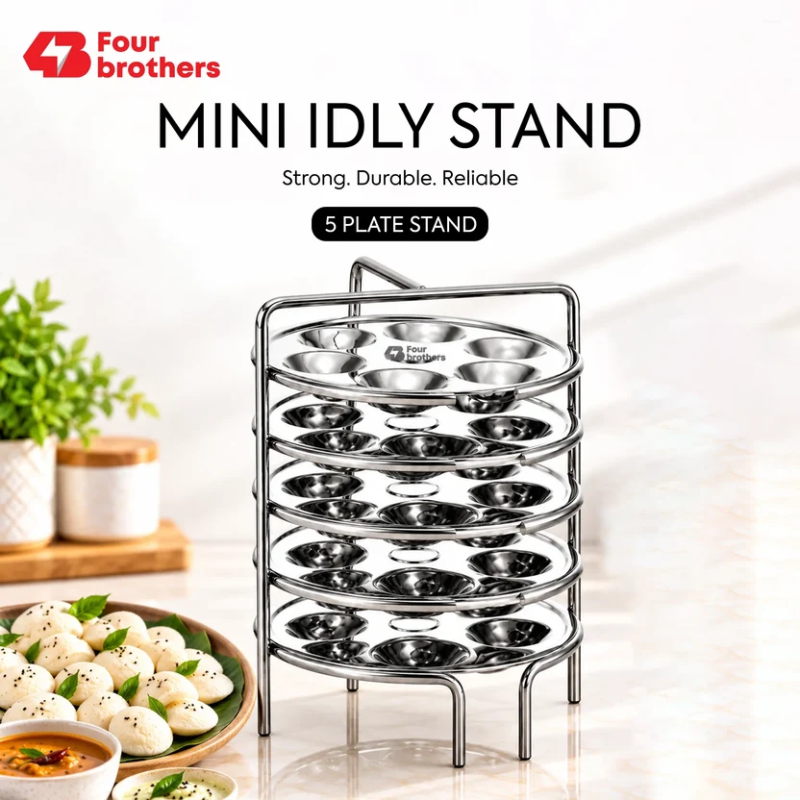 Four Brothers Mini Idly Stand Steamer Plate 5 Plates 4BMIS-5