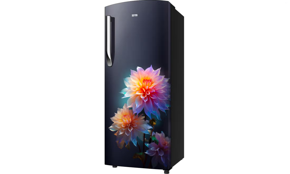 IFB 206 L 3 Star Direct Cool Refrigerator, Flower Pattern, DIVINE BLISS BLUE, Inverter Compressor 2026
