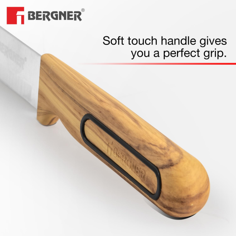 Bergner Olive Garden Olive Garden 6PC Knife Set 6 Pcs Stainless Steel, Wooden-Tone Handle BG-39213-MM