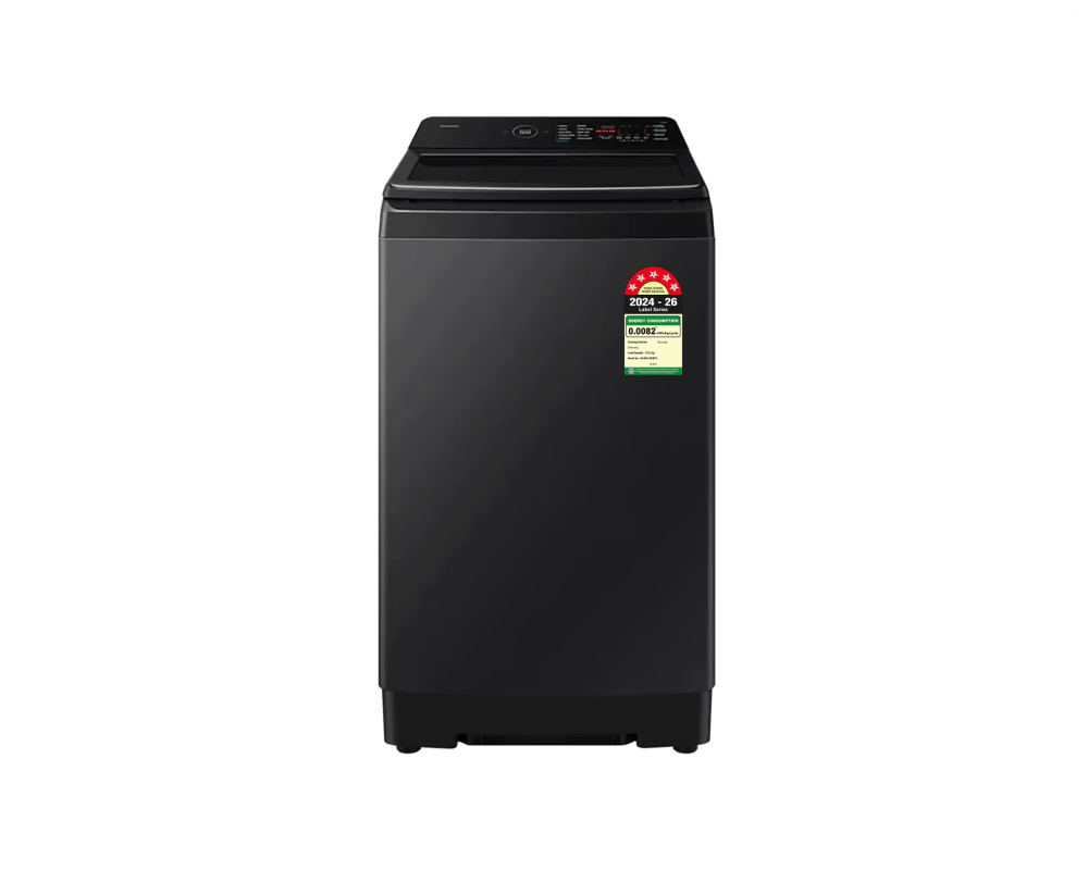 Samsung 10.0 kg Top Load Washing Machine with AI Wash & Heater, Black (WA80F10B3B)