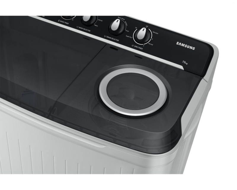 Samsung 10.5 kg Semi Automatic Washing Machine with Hexa Storm Pulsator, Gray (WT10C4260GG)
