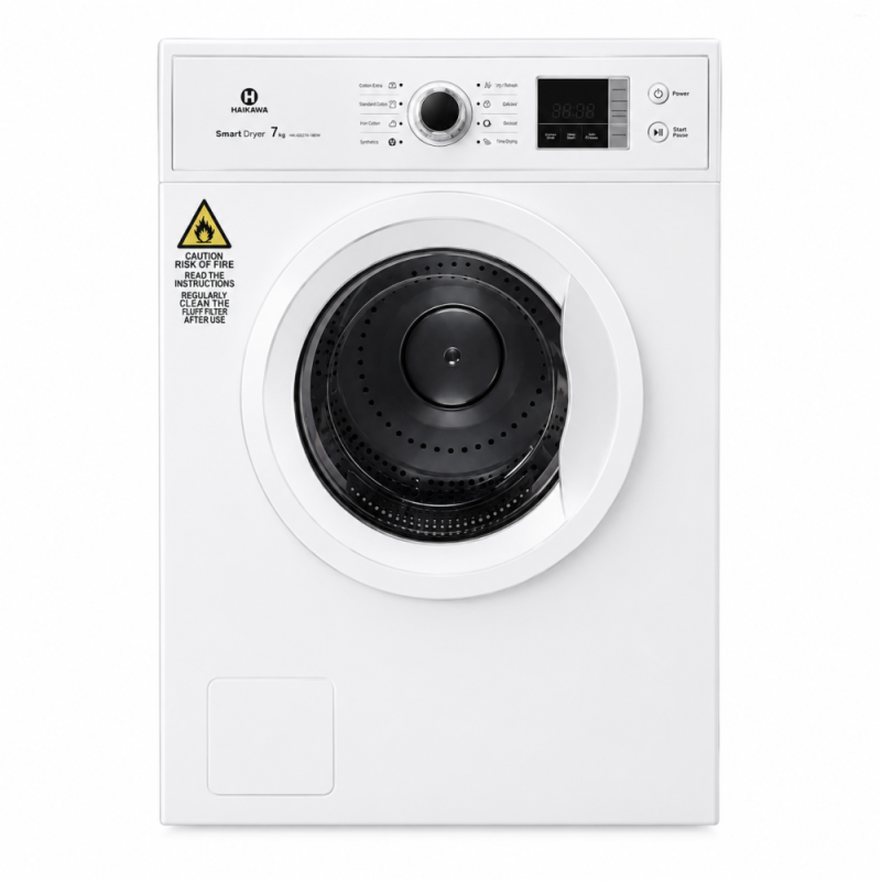 Haikawa 7.0 kg Front Load Tumble Dryer with Reverse Tumble & Anti-Crease Technology (HIK-GDZ70-18EW)