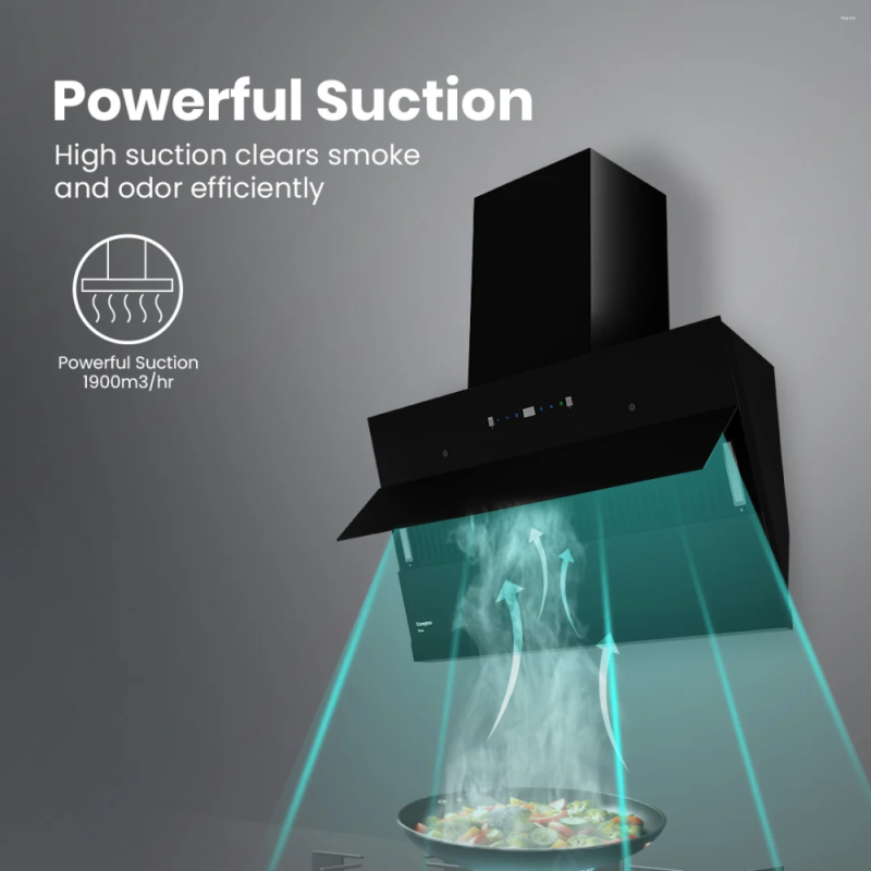 Crompton Eliteo 75cm Inclined Filterless Kitchen Chimney with AutoClean, Smart On & Gesture Control (CHD-ELI75FLE-IND)