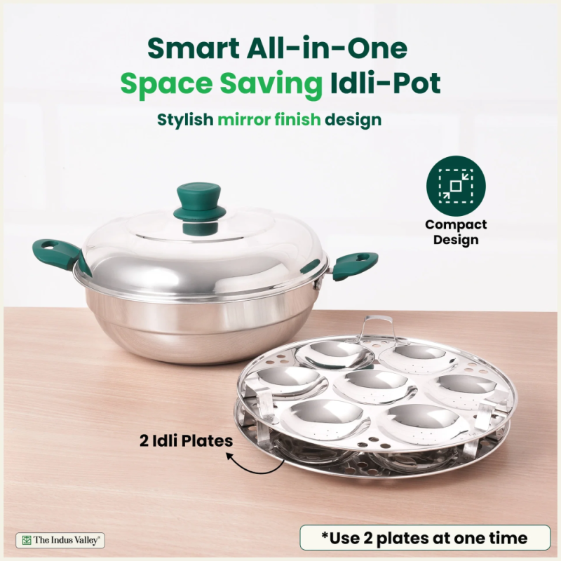 The Indus Valley 14 Pit Multipot Stainless Steel KC-SS-IP-001