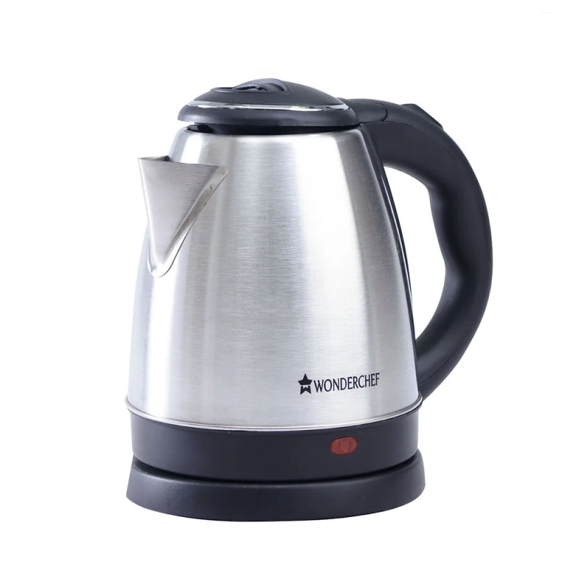 Wonderchef Crescent 1.5L 1350W Electric Kettle, Stainless Steel Body, Thermostat, Safety Locking Lid & Auto Shut-Off