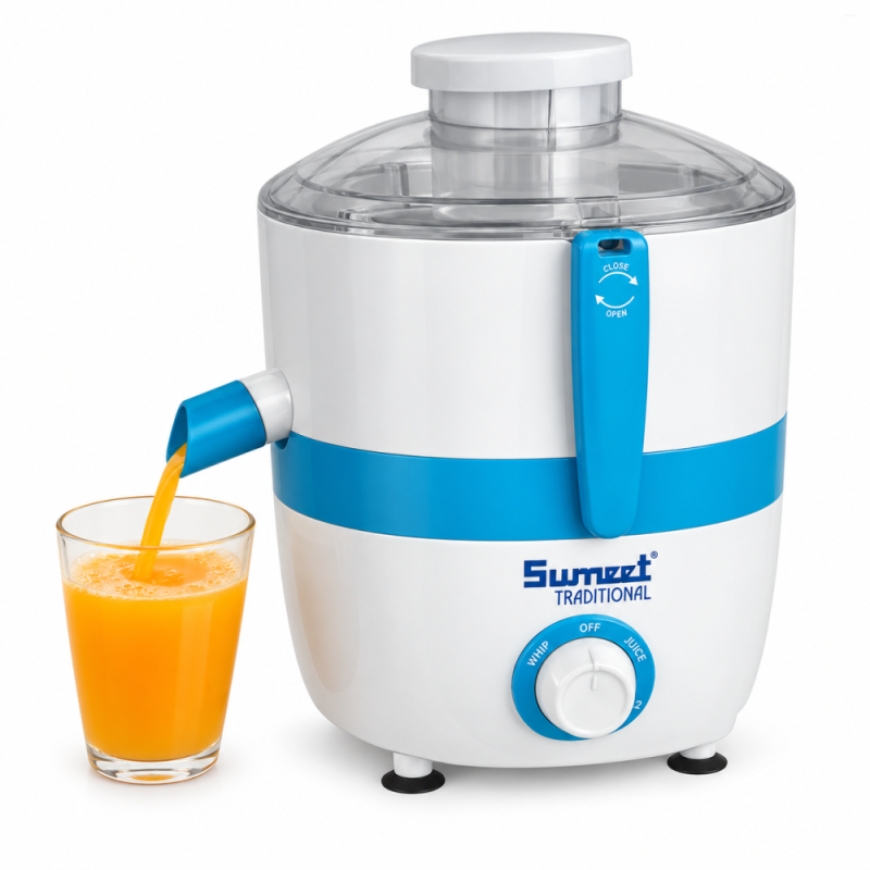 Sumeet Traditional Juice King 450W Centrifugal Juicer with Shockproof Housing & Double Safety Lock