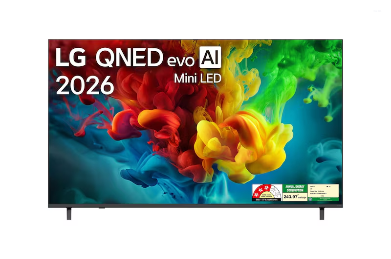 LG 65 Inches QNED evo AI 4K Ultra HD Mini LED Smart TV with α8 AI Processor Gen3, Dynamic QNED Color Pro & 144Hz VRR 65QNED82BLA