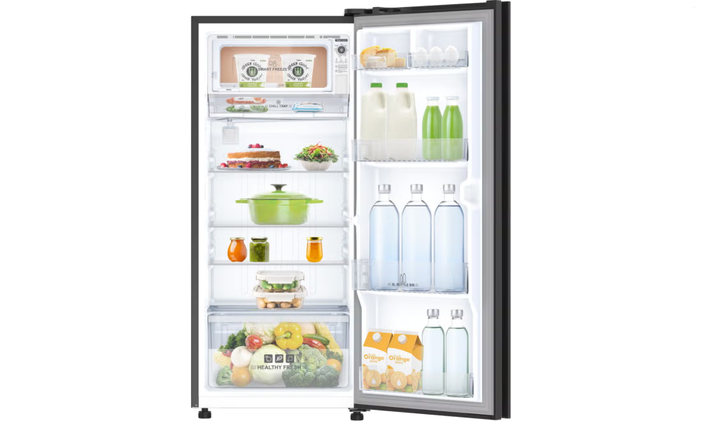 IFB 197 Litres 5 Star Direct Cool Refrigerator with Glass Finish and Inverter Compressor (IFBDC-2235IRGD, Ripple Gold with Glass Pedestal)