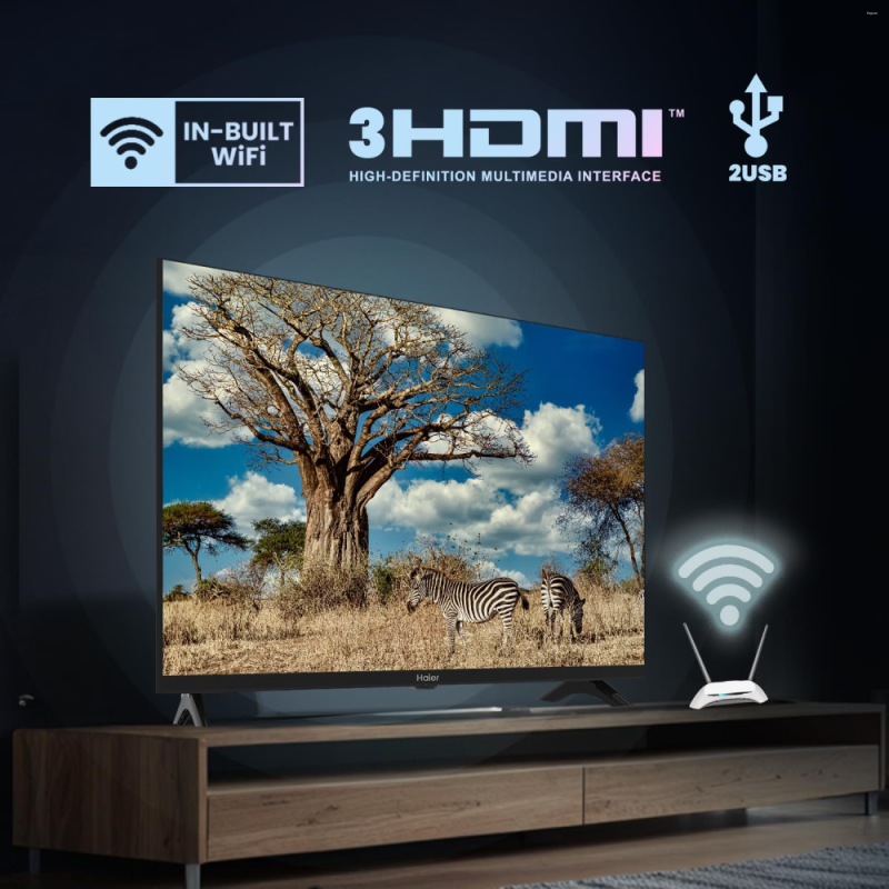 Haier 32 Inch HD Ready Smart TV with Bezel-less Design, HDR, 16W Dolby Digital & 3 HDMI LE32A7-N-HIL