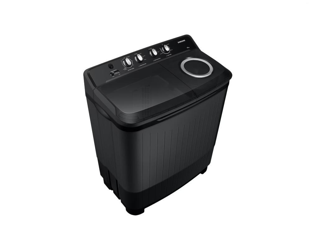 Samsung 7.5 kg Semi Automatic Washing Machine with Hexa Storm Pulsator, Dark Gray with Ebony Black Base (WT75B3200GD)