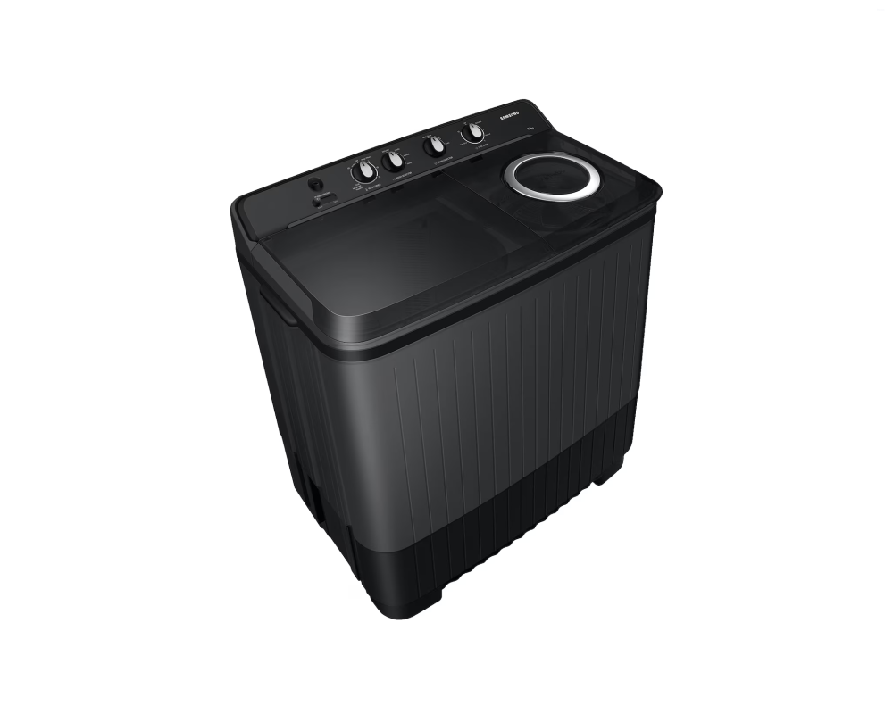 Samsung 9.5 kg Semi Automatic Washing Machine with Hexa Storm Pulsator, Dark Gray with Ebony Black Base (WT95A4260GD)