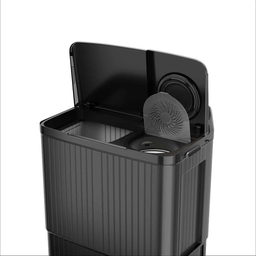 Haier 10 Kg Semi Automatic Top Load Washing Machine with Magic Filter, Spray Rinse & Oxyi Dry HTW100-196BK