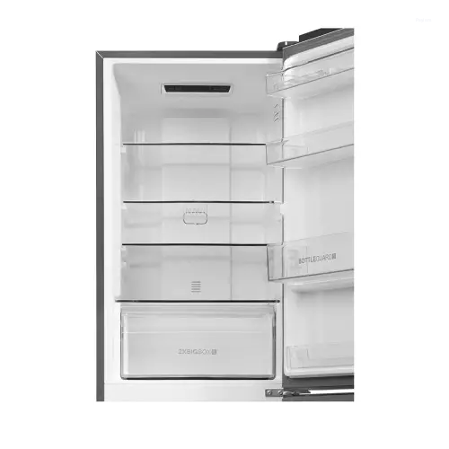 Haier 237 L 2 Star Frost Free Bottom Mount Convertible Refrigerator with Inverter Compressor, Turbo Icing & Toughened Glass Shelves HRB-2872IEGBA-P
