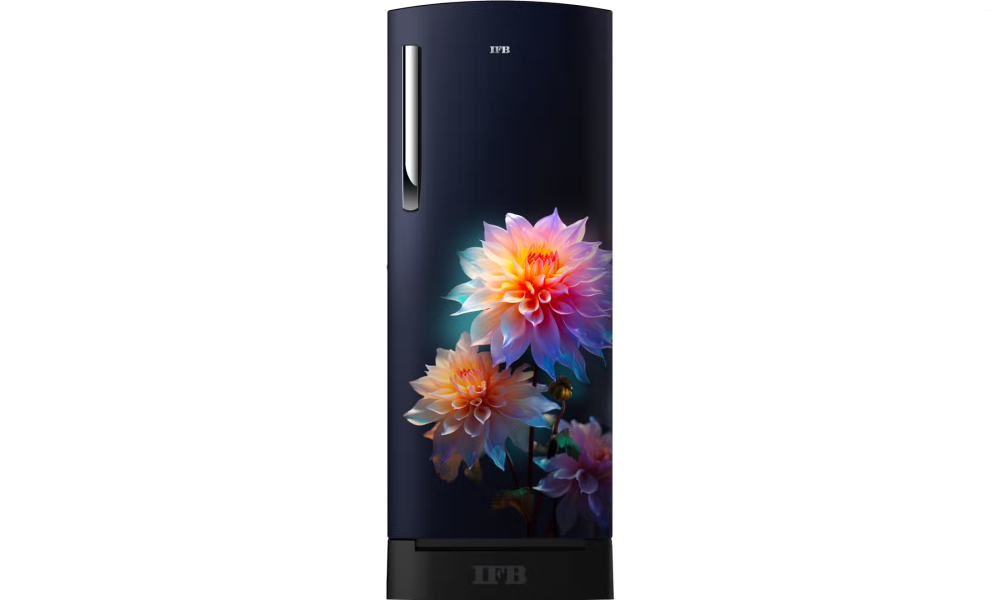 IFB Advance-Cool 206 L 4 Star Direct Cool Refrigerator, Flower Pattern, DIVINE BLISS Blue + BLACK PED, Inverter Compressor 2026