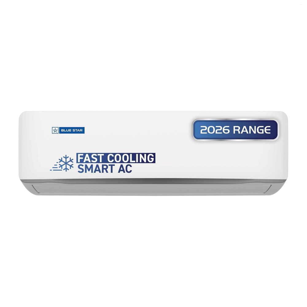 Blue Star 1.5 Ton 5 Star Wi-Fi Smart Inverter Split Air Conditioner with AI Pro+, 4-Way Swing, DigiQ Hepta Sensor, Blue Fins, Turbo Cool and Self Clean Technology (IA518ZXUS, White)