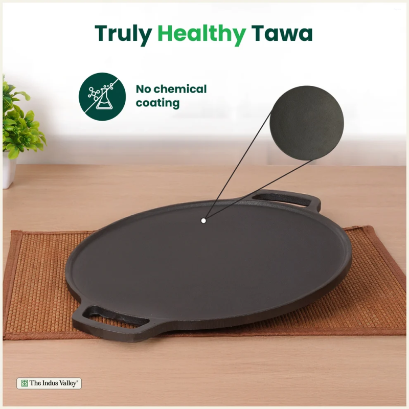 The Indus Valley 30.1cm Tawa Cast Iron KC-FE-PTA-001