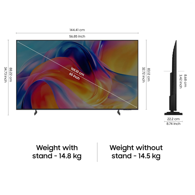 Samsung 65 Inches 4K Mini LED Samsung Vision AI Smart TV (UA65M2EHAULXL, Black)
