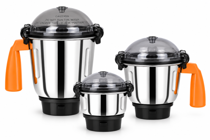 Sumeet Traditional Alexa 750W Mixer Grinder with 3 Stainless Steel Jars, Copper Motor & Multi-Function Blades