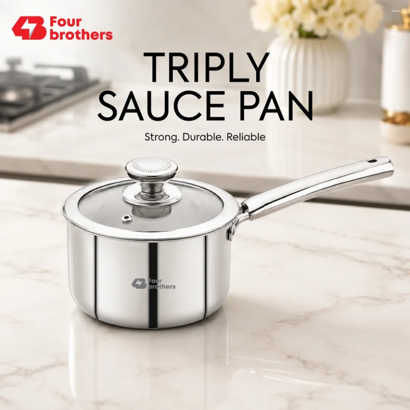 Four Brothers Triply Sauce Pan 16 cm / 1.8 L 4BTPS
