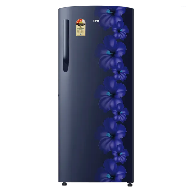 IFB Metal-Cool 222 L 3 Star Direct Cool Refrigerator, Flower Pattern, Heavenly Hibiscus Blue, Fixed Speed Compressor 2025