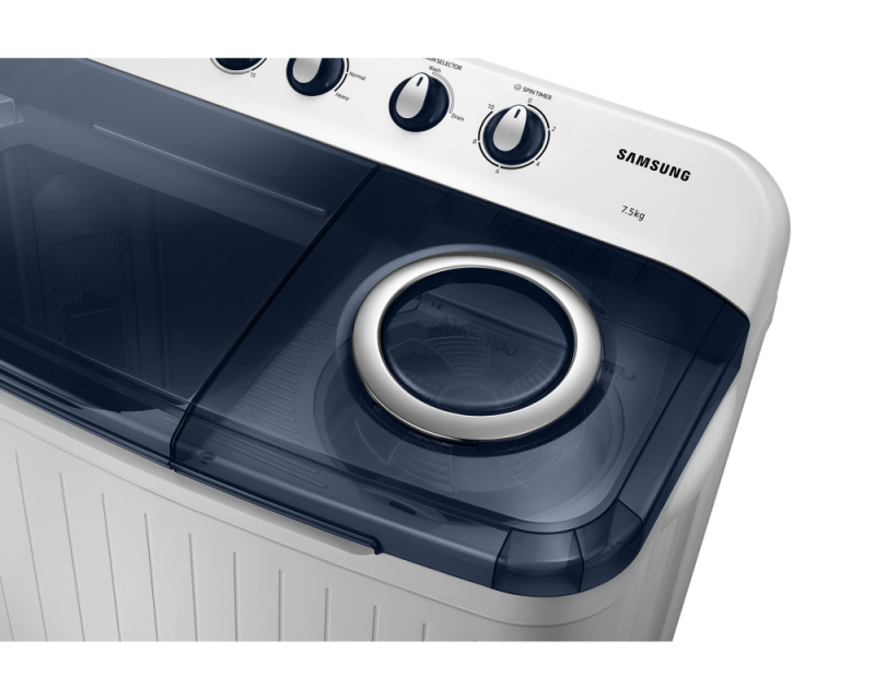 Samsung 7.5 kg Semi Automatic Washing Machine with Double Storm Pulsator, Light Gray (WT75M3200LL)