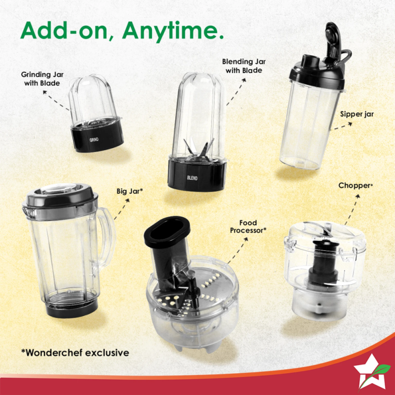 Wonderchef Nutri Cup Zip Black Portable Blender