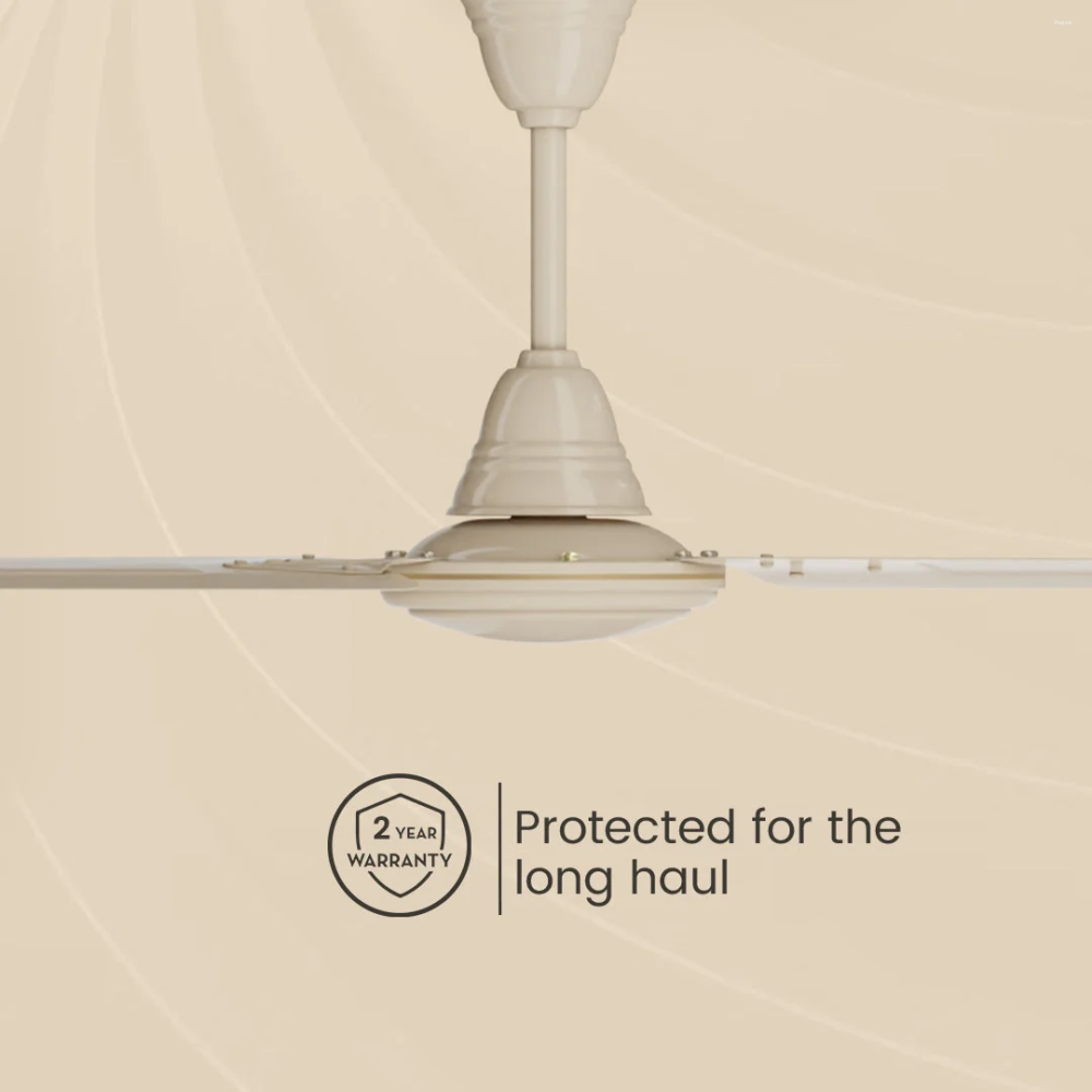 Crompton Surebreeze Sea Wind 1200MM46CYD 1200mm Ceiling Fan, 46W, 3 Blades, 390 RPM, Ivory