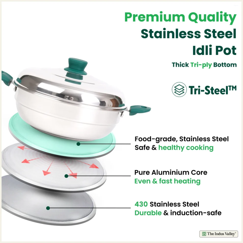 The Indus Valley 14 Pit Multipot Stainless Steel KC-SS-IP-001