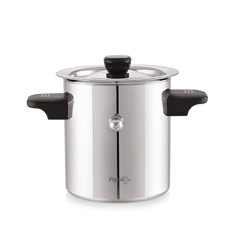 Pigeon Elegant 2 Litre Stainless Steel Milk Boiler with Induction Base, Whistle & Cool-Touch Bakelite Handles